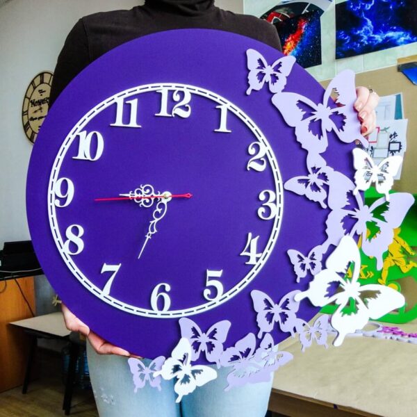 Butterfly Wall Clock Laser Cut File – Digital Download