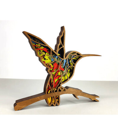 Hummingbird 3D Laser Cut File 1