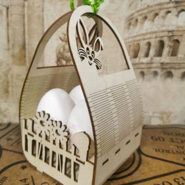 Egg Decorative Basket Laser Cut File – Digital Download
